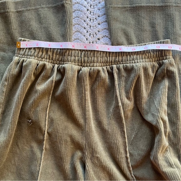 Olive green pintucked flare pants / Better Together / 26” waist - Picture 5 of 5